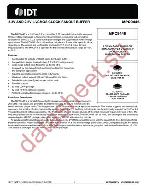 MPC9446AC datasheet  